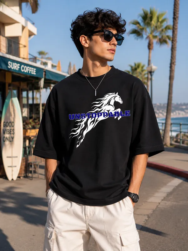 TRENDNEAR_Oversized_Round_Neck_T-shirt_for_Men_with_graphic_print_'UNSTOPPABLE'