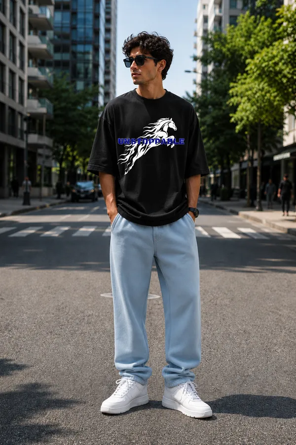 TRENDNEAR_Oversized_Round_Neck_T-shirt_for_Men_with_graphic_print_'UNSTOPPABLE'