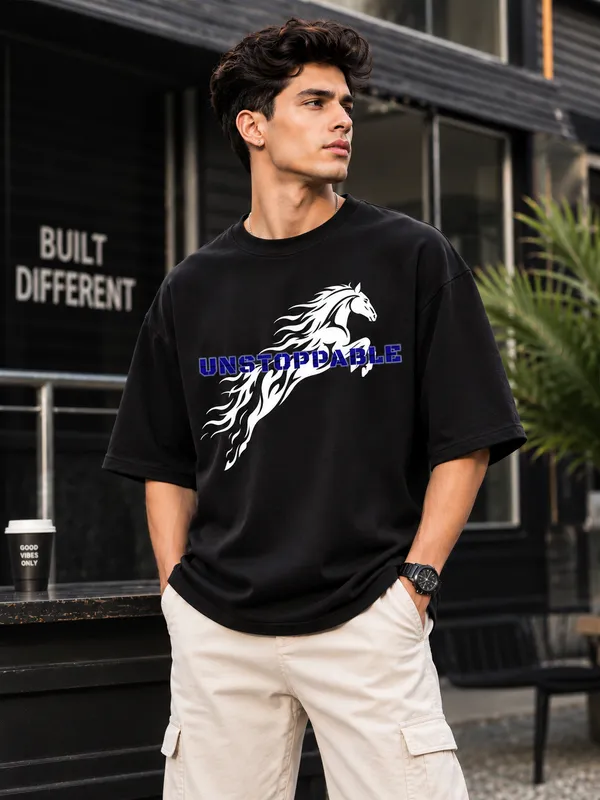 TRENDNEAR_Oversized_Round_Neck_T-shirt_for_Men_with_graphic_print_'UNSTOPPABLE'