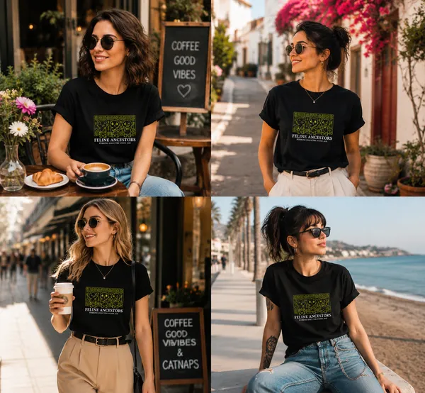 Women's_Regular_Fit_Black_t-shirt_with_Graphic_Print_'Feline_Ancestor_Purring_Since_the_Stone_Age'