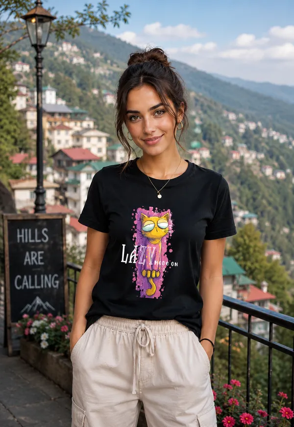 Product_Summary_Trendnear_100_Cotton_Graphic_Printed_T_Shirt_Round_Neck_With_Full_Sleeve_Lazy_Mode_On_Print_Tshirt_Casual_Soft_Breathable_Relaxed_Fit_Tshirts_For_Womens_In_Alpha_Black