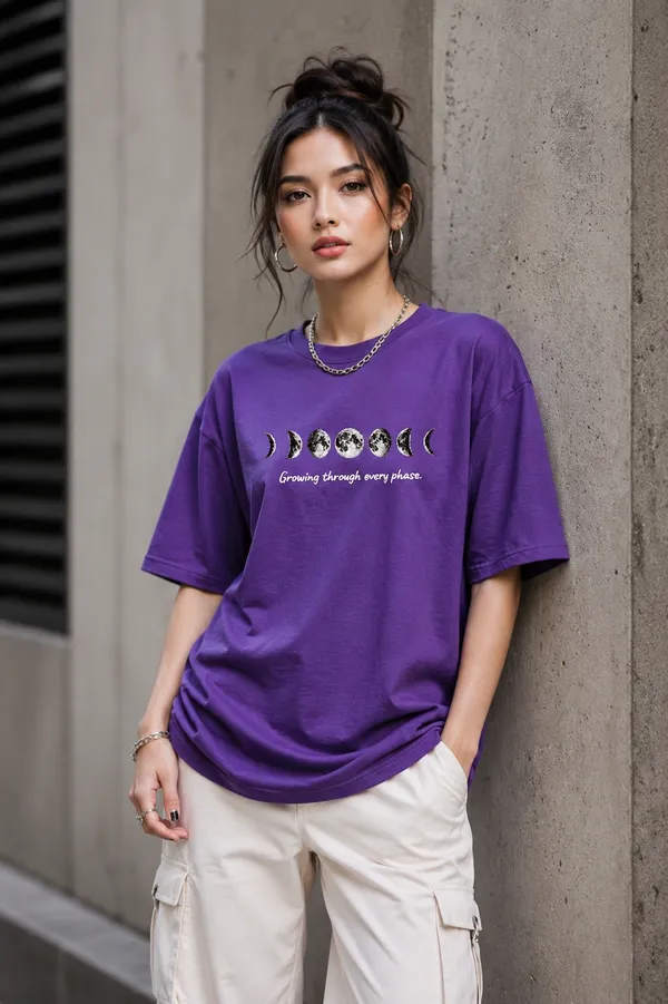 Product_Summary_Trendnear_Oversized_T_Shirt_For_Women_100_Cotton_Graphic_Print_Growing_Through_Every_Phase_Purple_And_White_Biowashed_Oversized_Fit