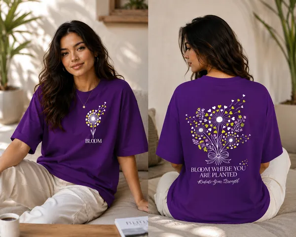 Product_Summary_Trendnear_Oversized_T_Shirt_For_Women_Round_Neck_100_Cotton_Purple_Graphic_Print_Bloom_Where_You_Are_Planted_Soft_Breathable_Oversized_Fit