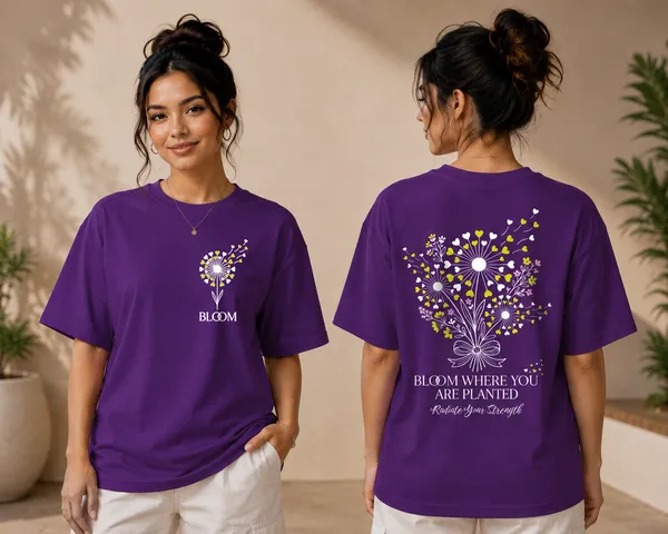Product_Summary_Trendnear_Oversized_T_Shirt_For_Women_Round_Neck_100_Cotton_Purple_Graphic_Print_Bloom_Where_You_Are_Planted_Soft_Breathable_Oversized_Fit