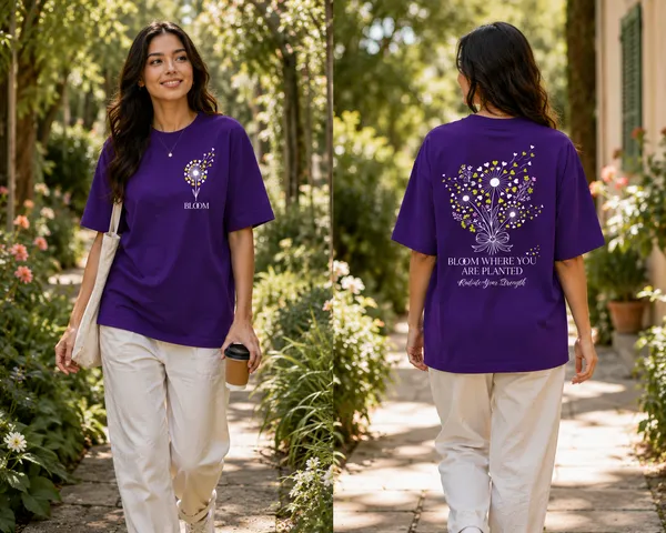 Product_Summary_Trendnear_Oversized_T_Shirt_For_Women_Round_Neck_100_Cotton_Purple_Graphic_Print_Bloom_Where_You_Are_Planted_Soft_Breathable_Oversized_Fit