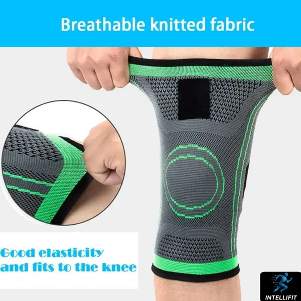 IntelliFit_Knee_Support_with_Extra_Starp_for_Knee_Injury_Gym_Knee_Cap_for_men_And_Women_Knee_Support_(Green,_Grey)