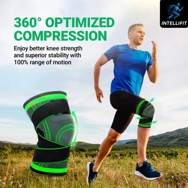 IntelliFit_Knee_Support_with_Extra_Starp_for_Knee_Injury_Gym_Knee_Cap_for_men_And_Women_Knee_Support_(Green,_Grey)