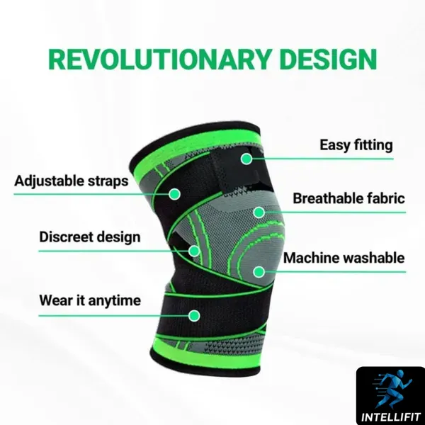 IntelliFit_Knee_Support_with_Extra_Starp_for_Knee_Injury_Gym_Knee_Cap_for_men_And_Women_Knee_Support_(Green,_Grey)