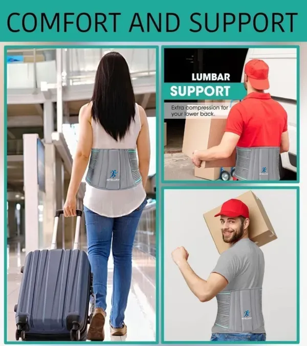 IntelliFit_Lumbar_Support_Belt_for_men_and_women_LS_Belt_and_Backpain_Relief_Belt_Back_/_Lumbar_Support_(Grey)