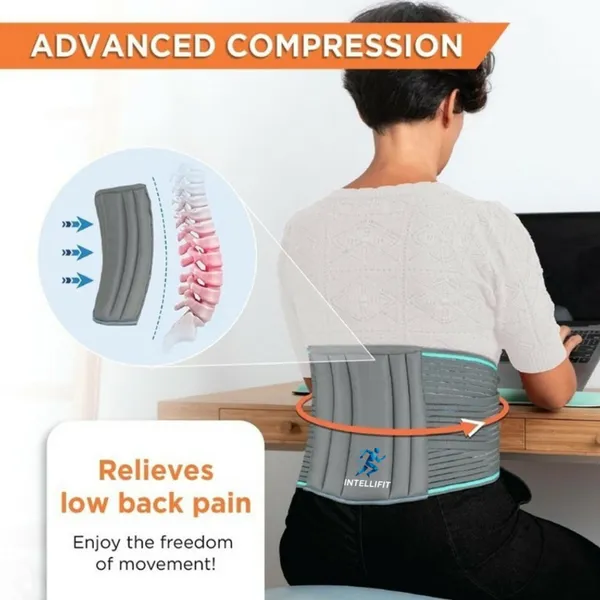 IntelliFit_Lumbar_Support_Belt_for_men_and_women_LS_Belt_and_Backpain_Relief_Belt_Back_/_Lumbar_Support_(Grey)