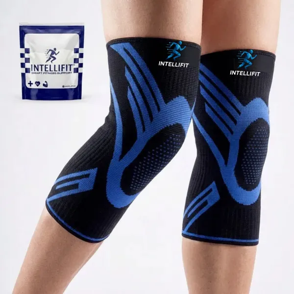 IntelliFit_Knee_Cap_for_Men_And_Women_Knee_Pain_Relief,_3D_Knit_Technology_1_Pair_Knee_Support_(Blue)