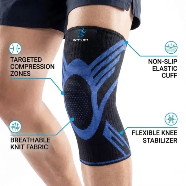 IntelliFit_Knee_Cap_for_Men_And_Women_Knee_Pain_Relief,_3D_Knit_Technology_1_Pair_Knee_Support_(Blue)
