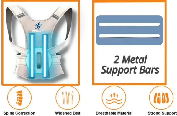 IntelliFit_Posture_Corrector_Belt_of_men_And_women_Straight_backbone_Belt_Back_Support_Belt_Back_/_Lumbar_Support_(Grey)