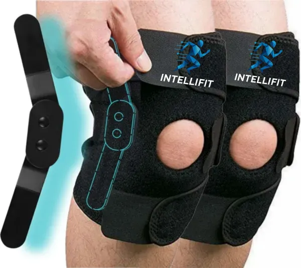 IntelliFit_Knee_Support_Brace_with_Hinges_Open_Patella_Joint_Knee_Pain_Relief_Hinged_Knee_Support_(Black)