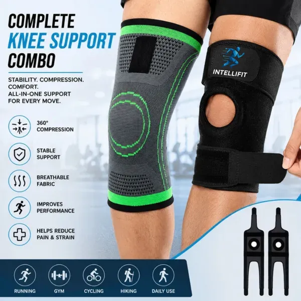 IntelliFit_Knee_Support_Duo_–_Black_And_Green/Grey