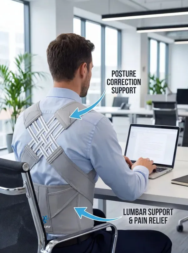 IntelliFit_Posture_Corrector_Belt_Pro_for_Men_And_Women_Adjustable_Back_And_Quality_Fabric_Posture_Corrector_(Grey)