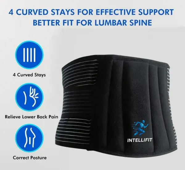 IntelliFit_Premium_Lumbar_Support_Belt_for_Men_and_Women_Back_Support_Belt_(30.1-34_inch)_Back_/_Lumbar_Support_(Black)