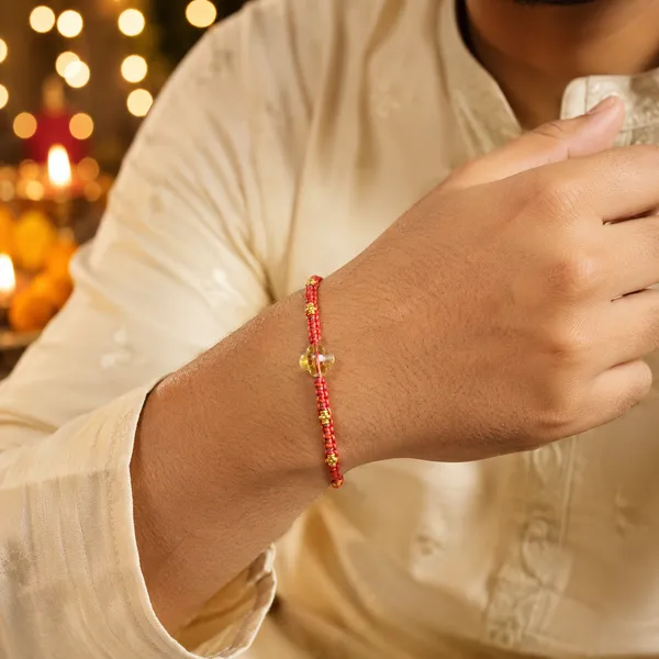 Red_Thread_Rakhi_With_Golden_Beads_Raksha_Bandhan_Pack_Of_5