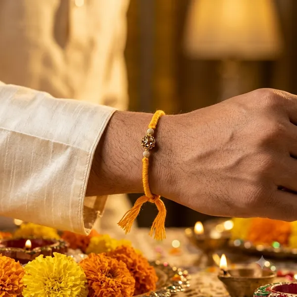 Yellow_Thread_Rakhi_With_Decorative_Metal_Bead_Pack_Of_6