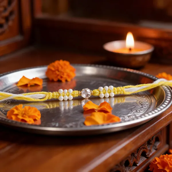 Yellow_White_Thread_Beaded_Friendship_Rakhi_Pack_Of_6