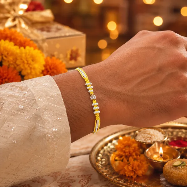 Yellow_White_Thread_Beaded_Friendship_Rakhi_Pack_Of_6