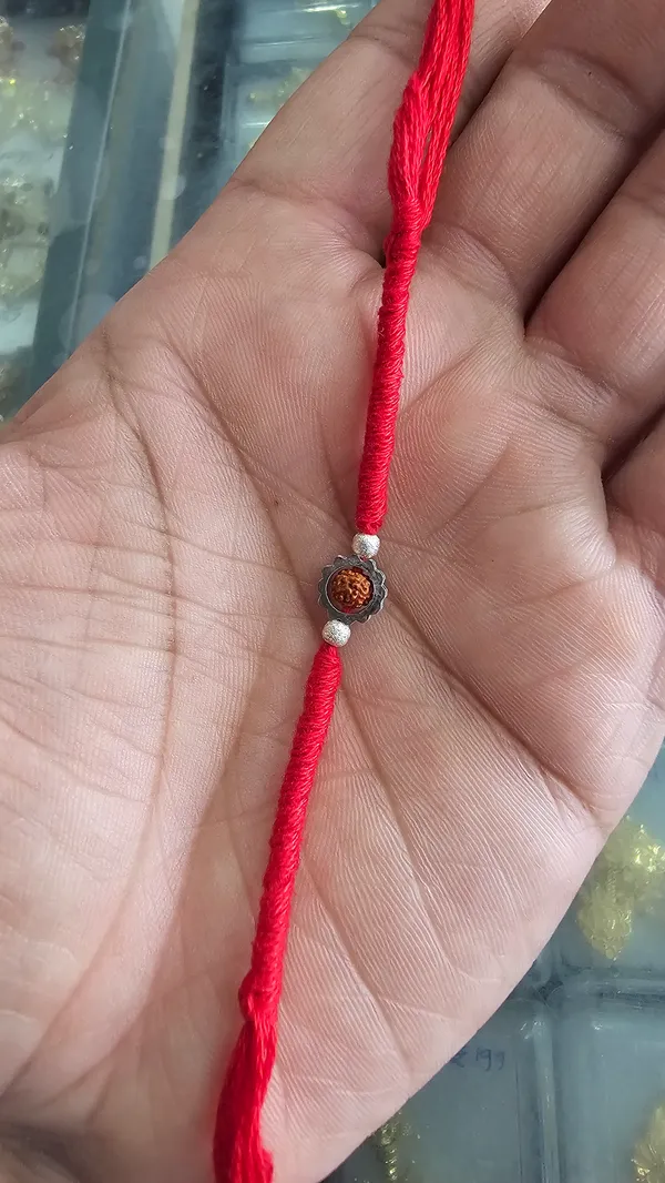 Red_Thread_Rudraksha_Bead_Rakhi_With_Silver_Beads_Pack_Of_5