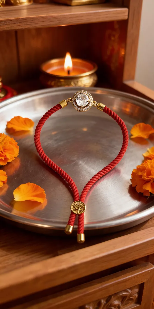 Red_Cord_Gold_Toned_Cz_Charm_Adjustable_Rakhi