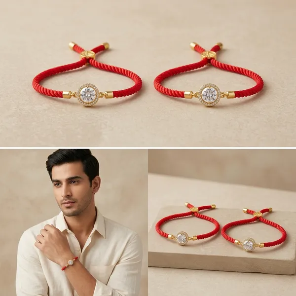 Red_Cord_Gold_Toned_Cz_Charm_Adjustable_Rakhi