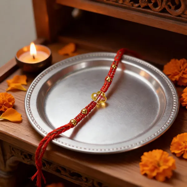 Red_Thread_Rakhi_With_Golden_Beads_Raksha_Bandhan_Pack_Of_5