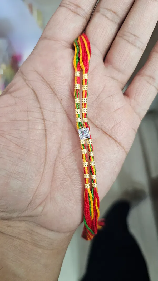 Pack_Of_3_Multicolor_Thread_Rakhi_With_Golden_Beads_Raksha_Bandhan_