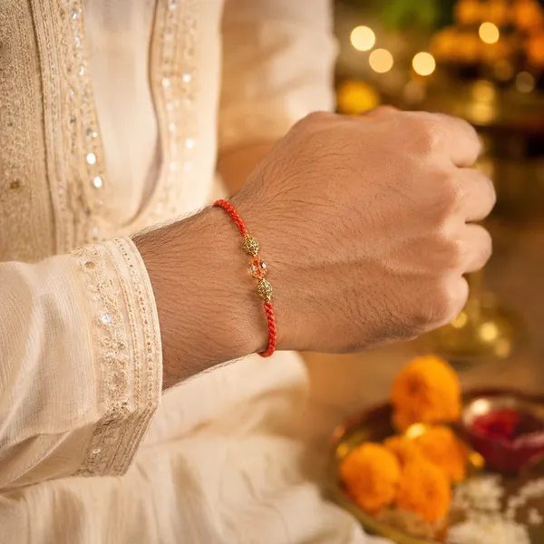 Red_Thread_Rakhi_With_Golden_Beads_Raksha_Bandhan_Pack_Of_6