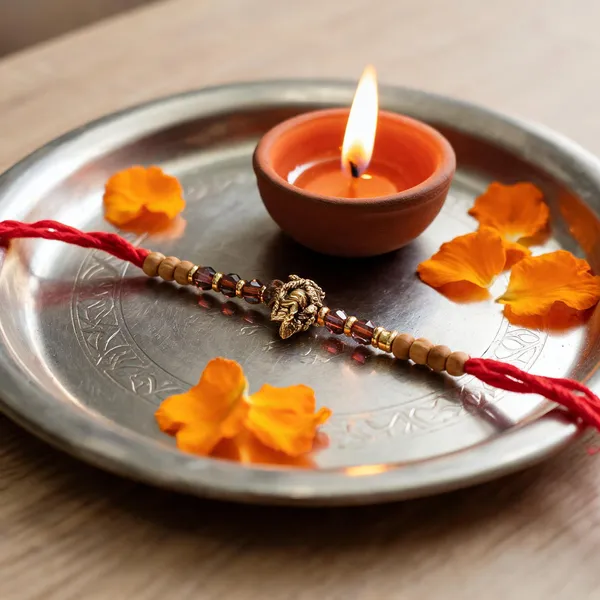 Golden_Beaded_Rakhi_With_Red_Thread_Brother_Pack_Of_3