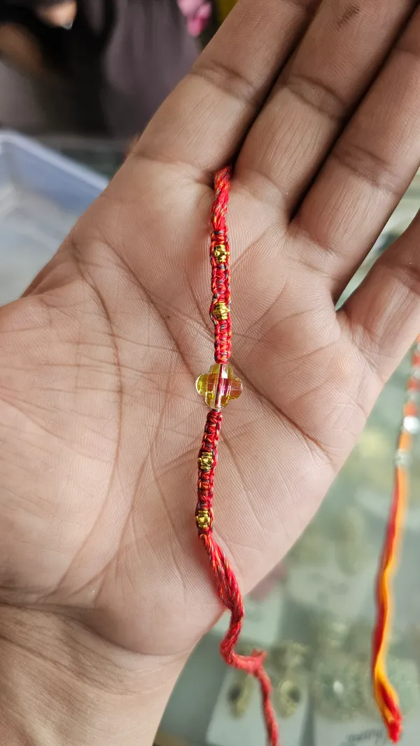Red_Thread_Rakhi_With_Golden_Beads_Raksha_Bandhan_Pack_Of_5