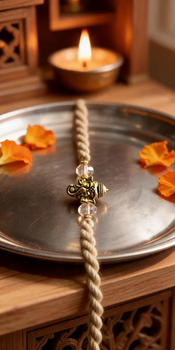 Gold_Tone_Ganesh_Charm_Braided_Thread_Rakhi_Pack_Of_3