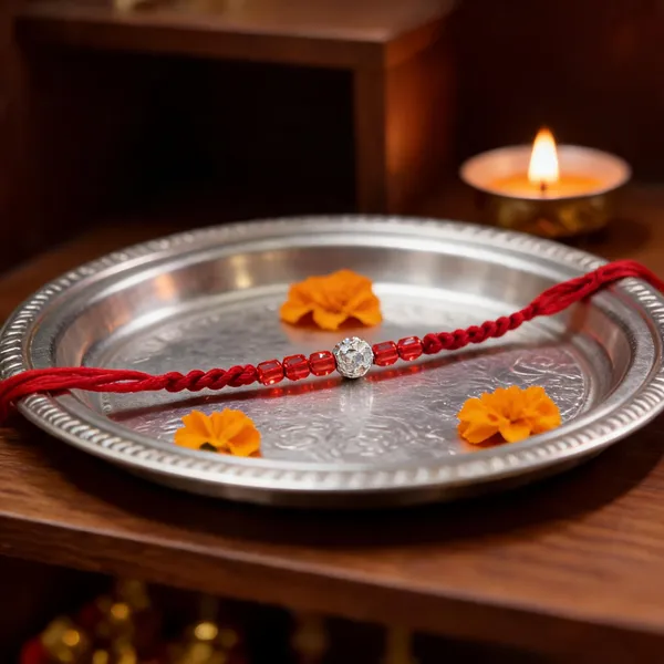 Red_Thread_Rakhi_With_Silver_Heart_Charm_Pack_Of_5