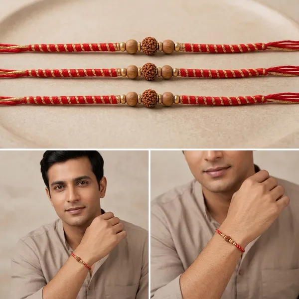 Red_Thread_Gold_Bead_Rakhi_Raksha_Bandhan_Pack_Of_6