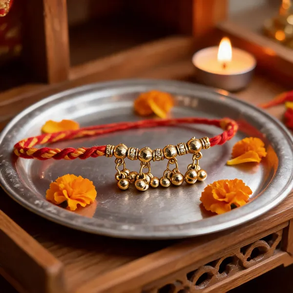 Red_Thread_Gold_Beaded_Om_Rakhi_Rakhi_Pack_Of_5