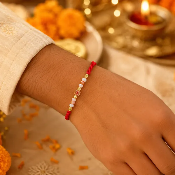 Red_Thread_Rakhi_With_Pearl_And_Gold_Beads_Brother_Pack_Of_6