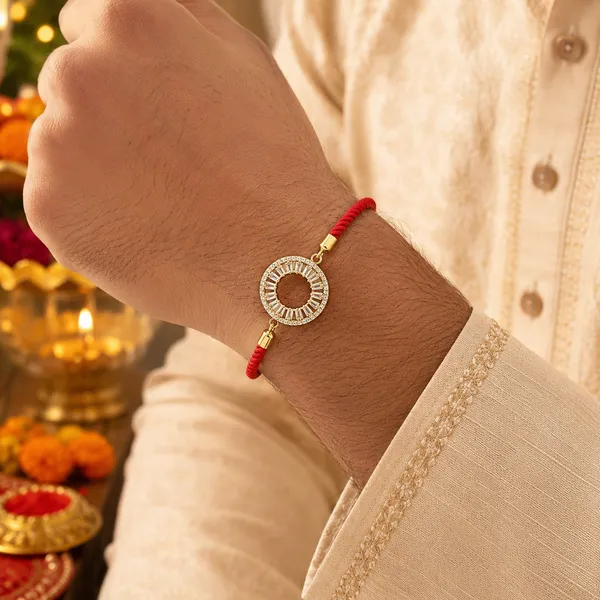 Red_Cord_Gold_Toned_Studded_Circle_Charm_Rakhi