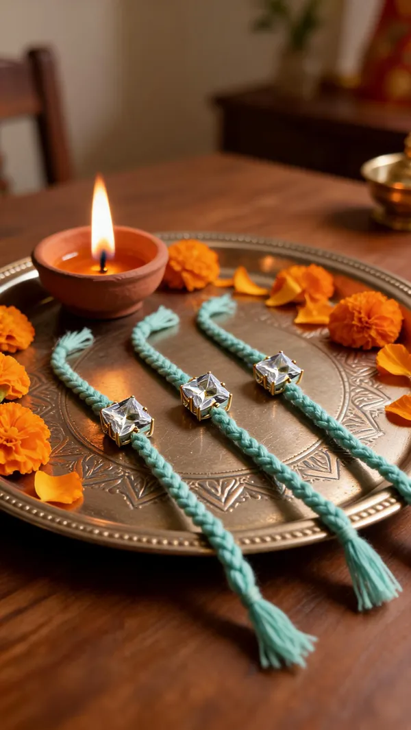 Green_Thread_Silver_Stone_Rakhi_Brother_Pack_Of_3