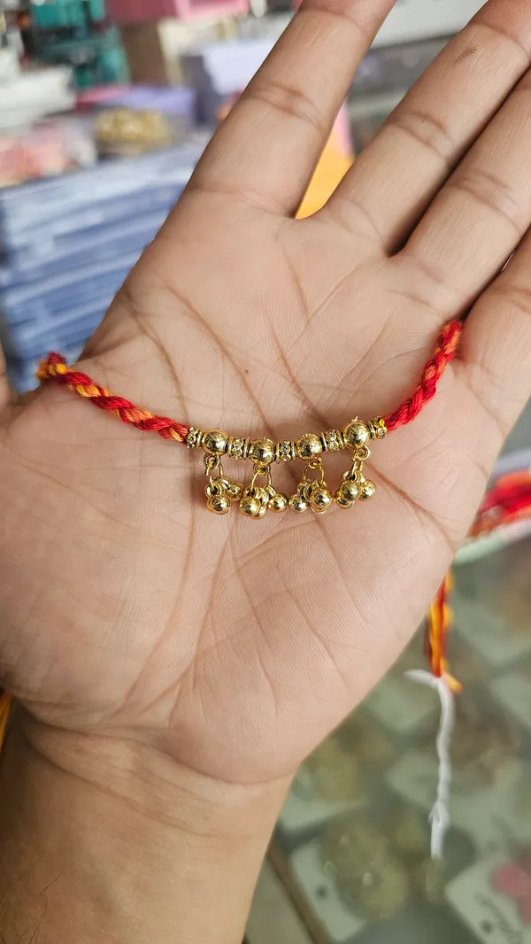 Red_Thread_Gold_Beaded_Om_Rakhi_Rakhi_Pack_Of_5