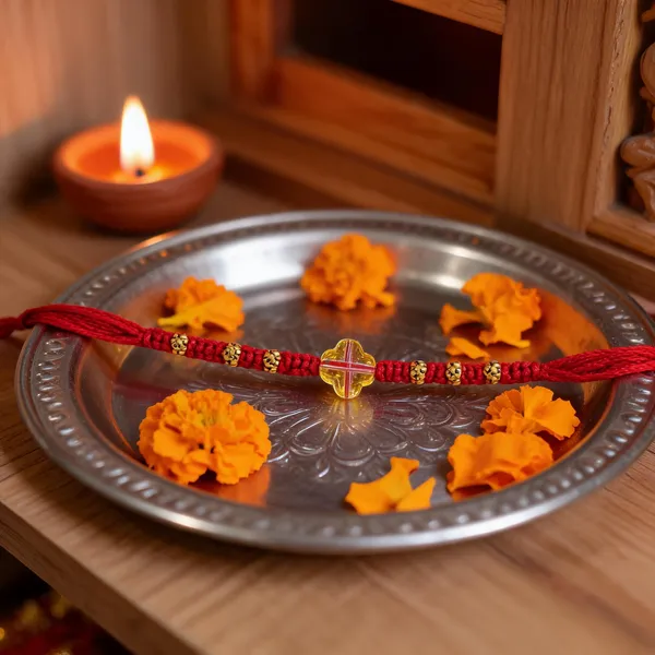 Red_Thread_Rakhi_With_Golden_Beads_Raksha_Bandhan_Pack_Of_5