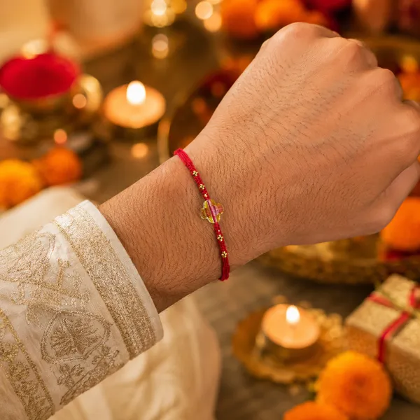 Red_Thread_Rakhi_With_Golden_Beads_Raksha_Bandhan_Pack_Of_5