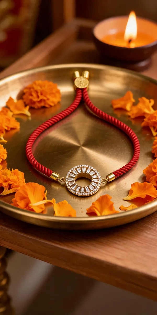 Red_Cord_Gold_Toned_Studded_Circle_Charm_Rakhi
