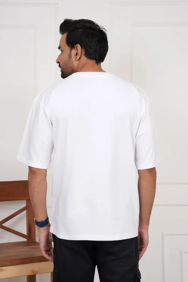 Black_And_White_Solid_Round_Neck_T-Shirt_For_Men