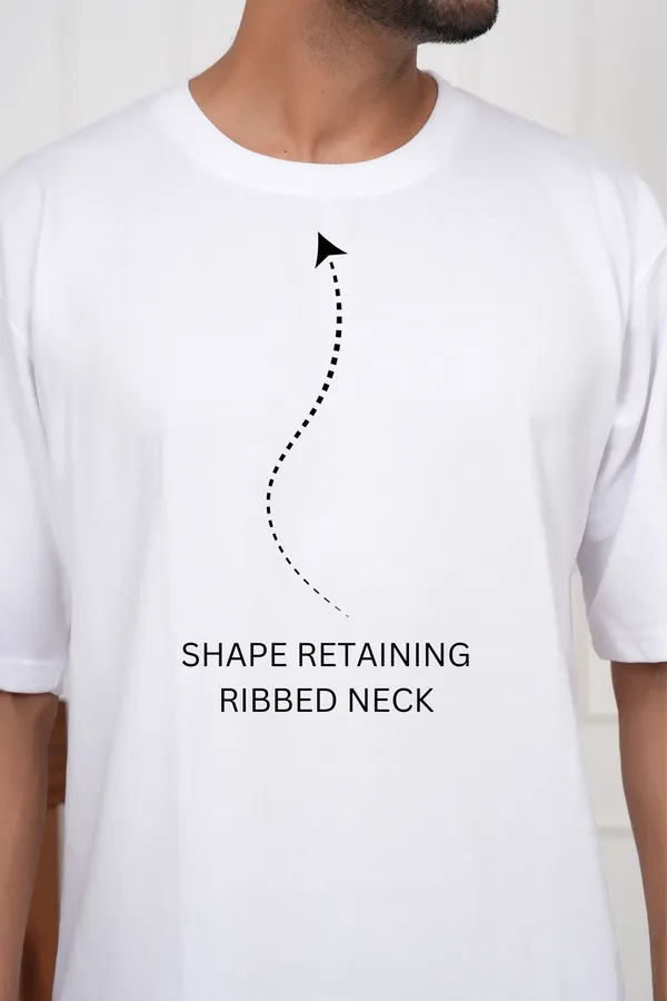 White_Solid_Round_Neck_T-Shirt_For_Men