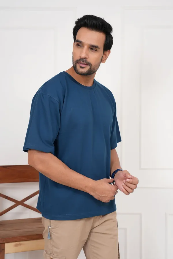 Blue_Solid_Round_Neck_T-Shirt_For_Men