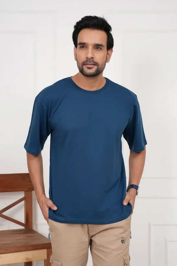 Blue_Solid_Round_Neck_T-Shirt_For_Men