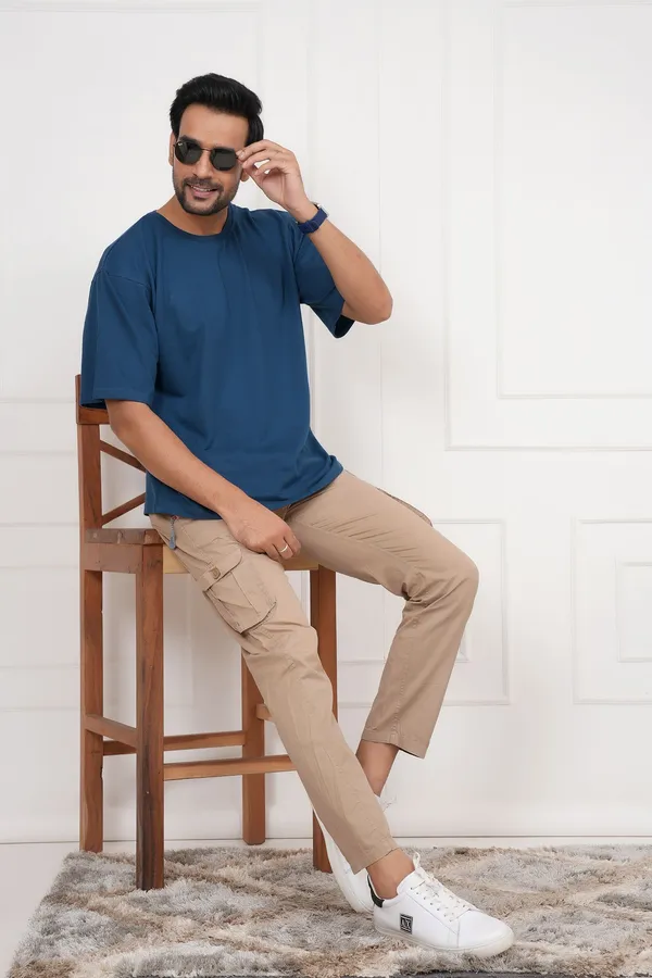 Blue_Solid_Round_Neck_T-Shirt_For_Men