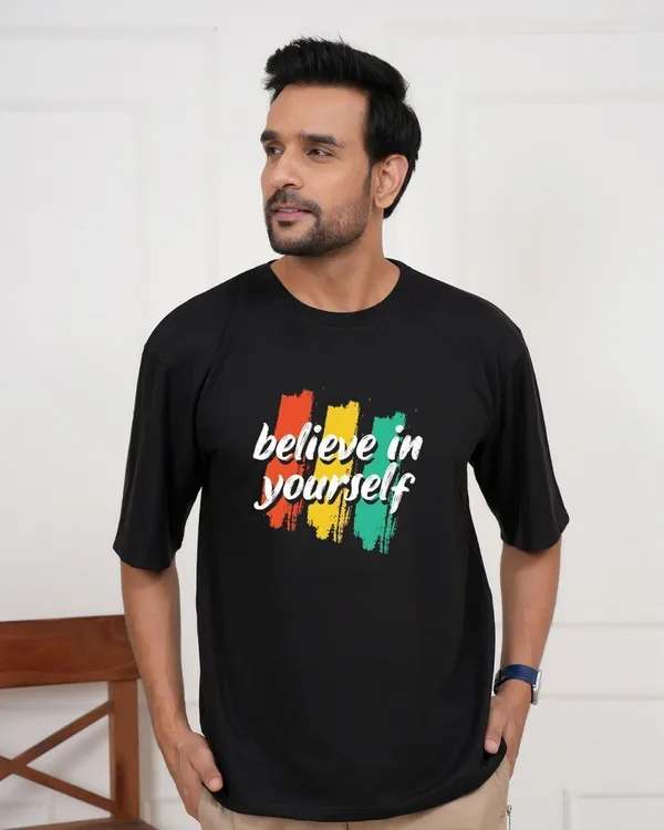 Black_Typography_Round_Neck_T-Shirt_For_Men